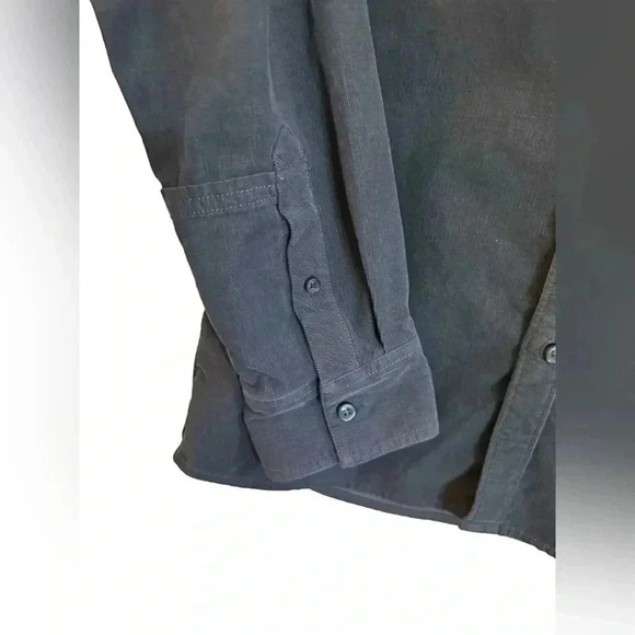 Public Opinion Gray Corduroy Long Sleeve Shirt Size M - Picture 9 of 16